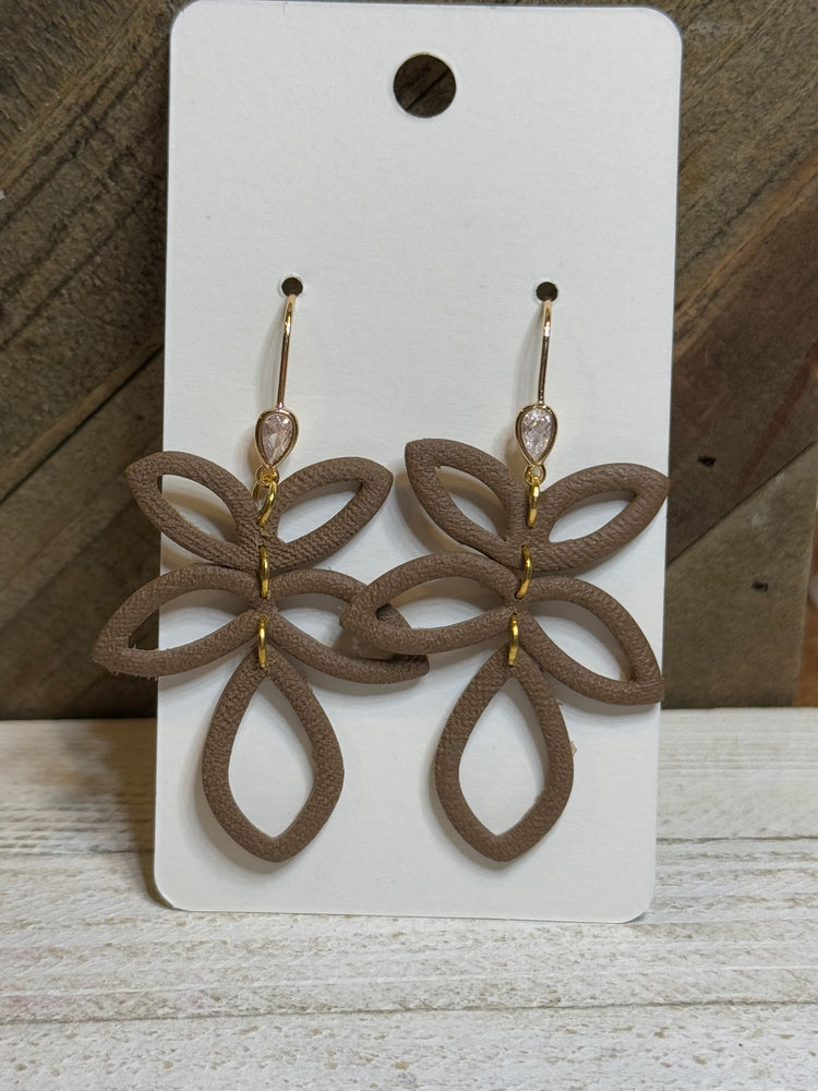 Triple Brown Earrings