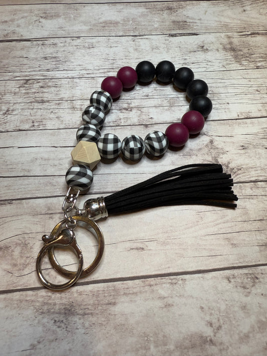 Black with Black Silver Tassel