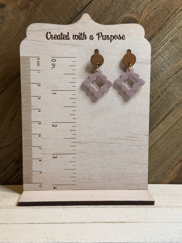 Light Lavender Polymer Clay Earrings