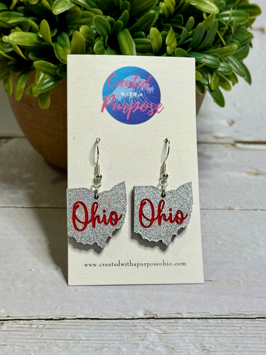 Silver Ohio Dangle