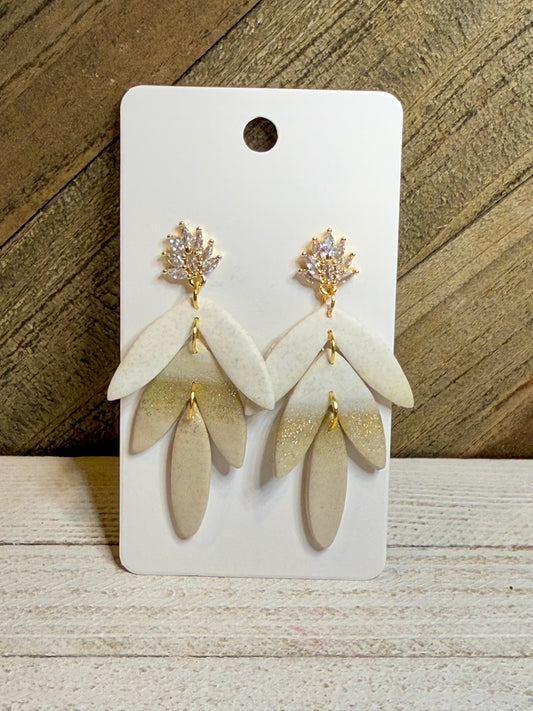 Gold Sparkle Ombré Earrings