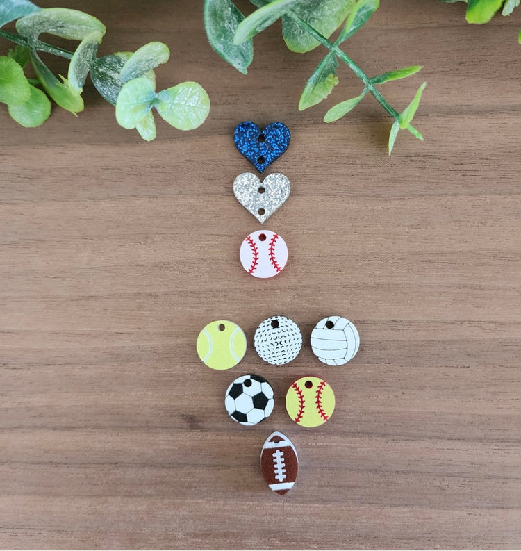 Heart Sports Dangle Earrings