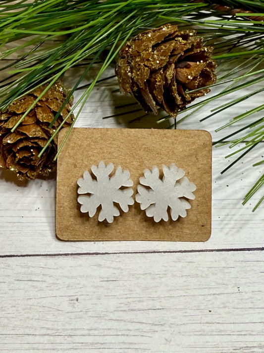 Pearl Snowflake Studs