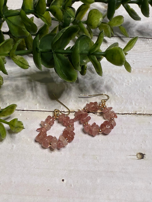 Rose Circle Earrings
