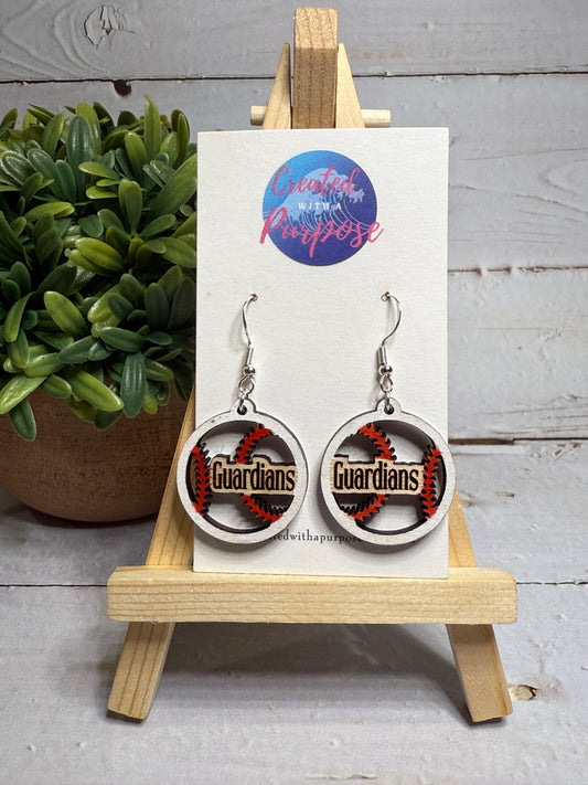 Guardians Baseball Earrings