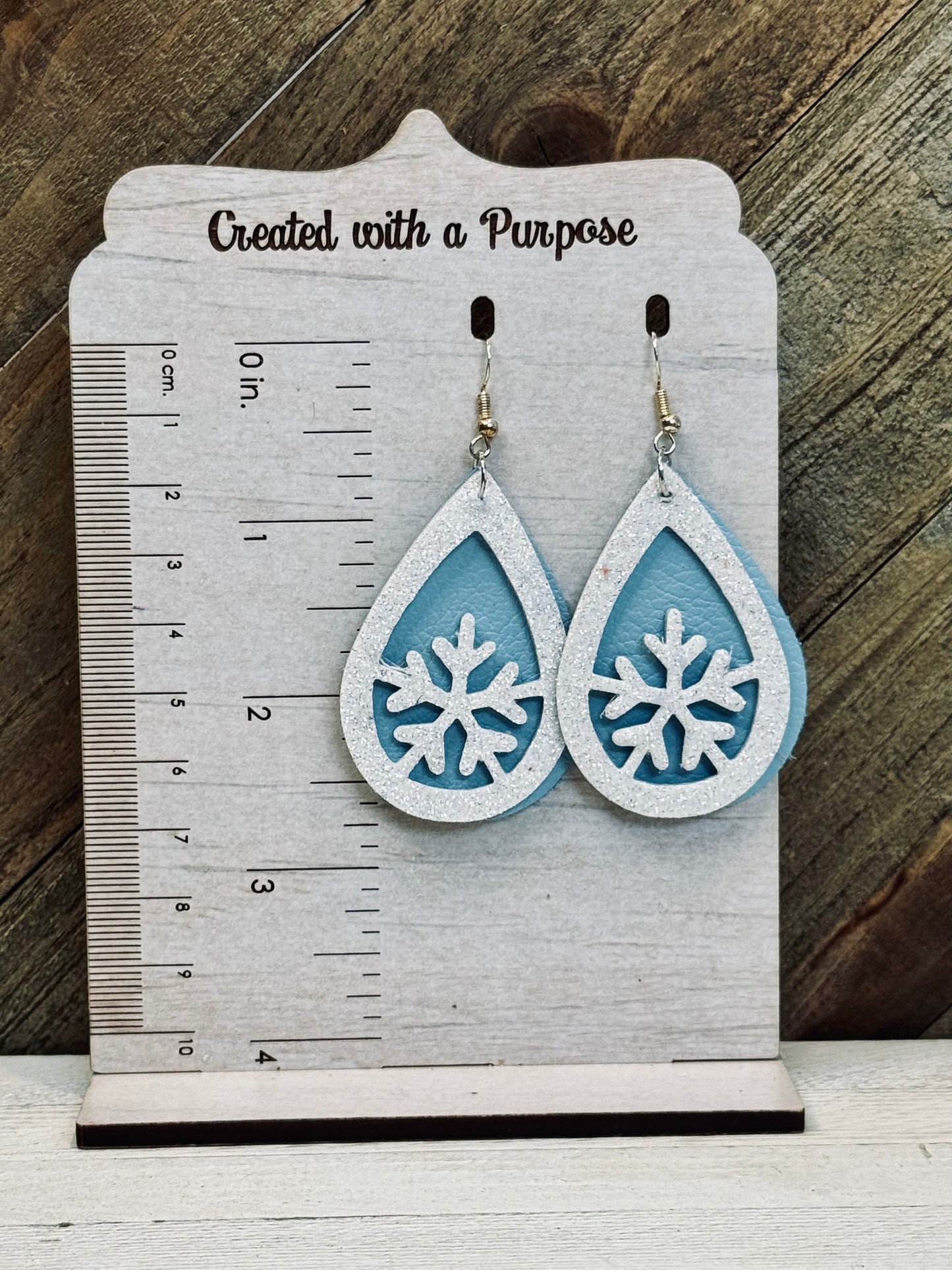 Sparkle White with Blue Snowflake