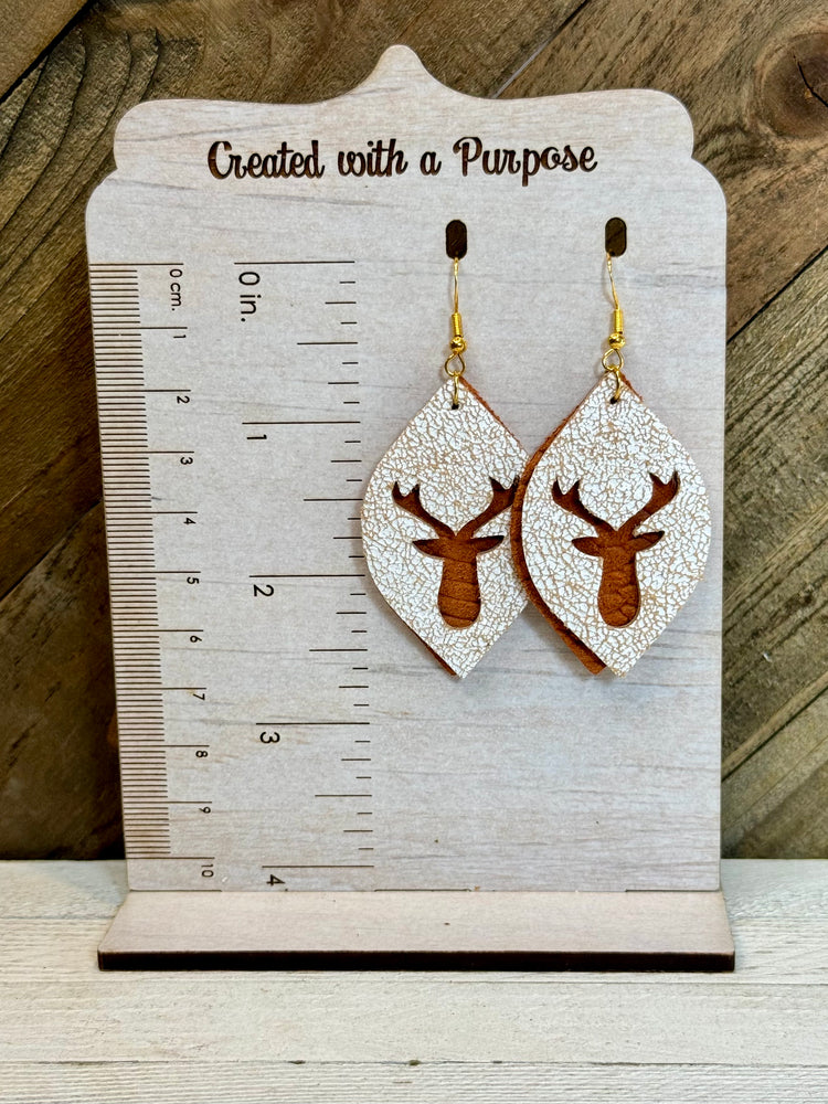 Neutral Deer Earrings