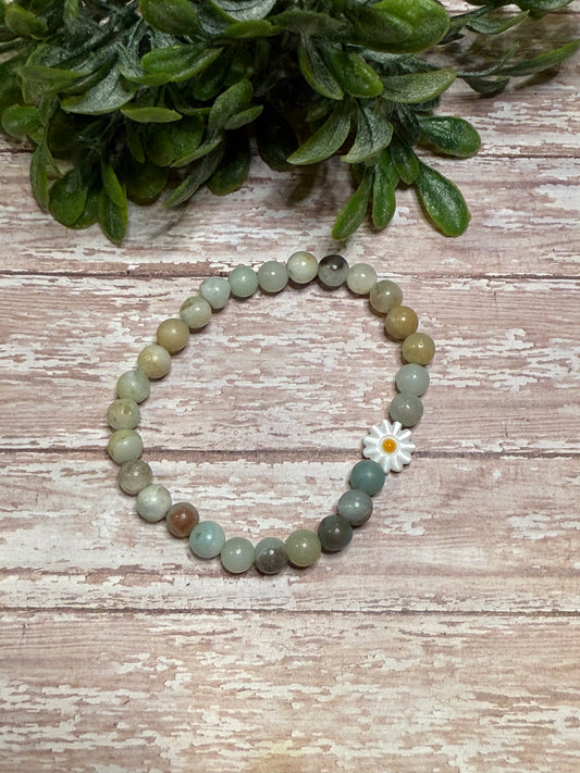 Amazonite with Daisy Accent