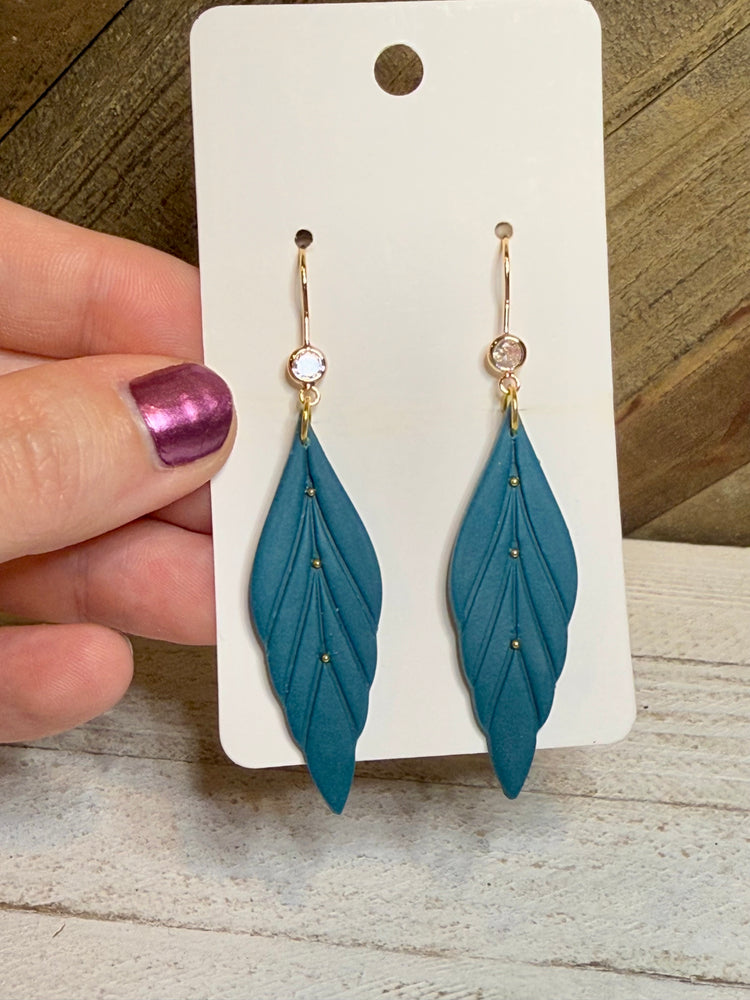 Teal Statement Earring