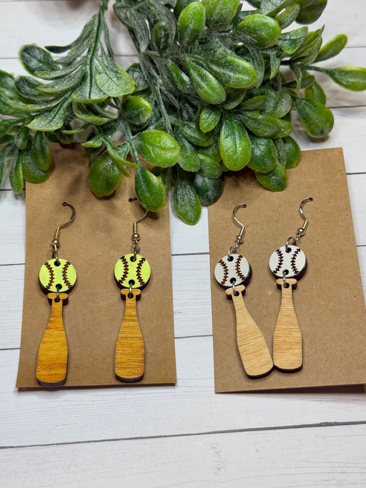 Bat and Ball Earrings