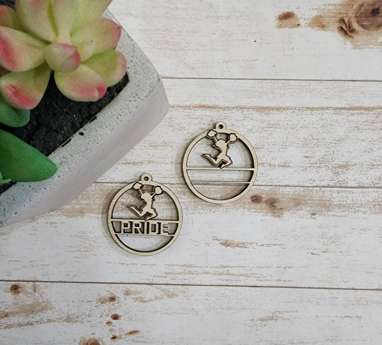 Customized Circle Wood Activity Earrings