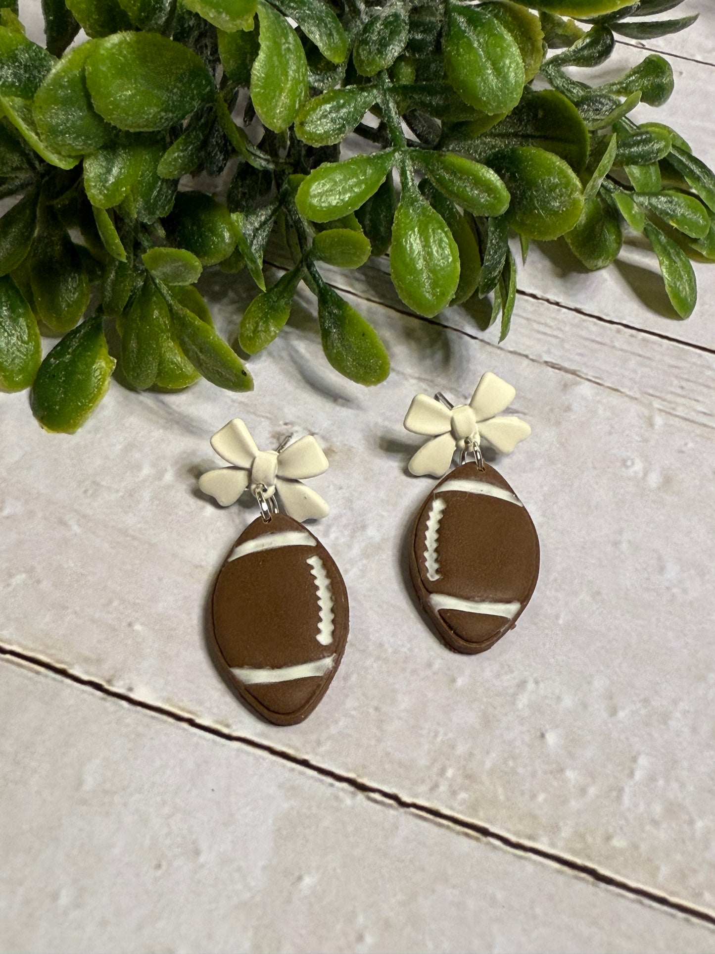 Football with White Bow