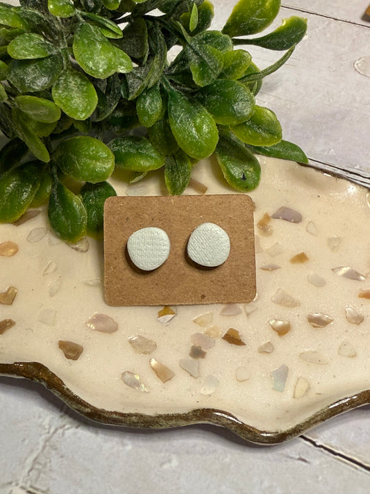 Light Blue Textured Pebble Stud