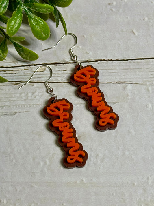 Browns Cursive Dangle
