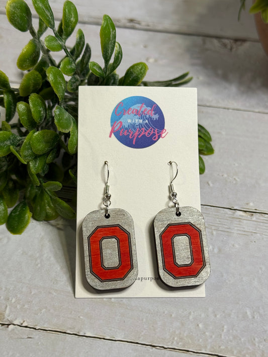 Red O Earrings