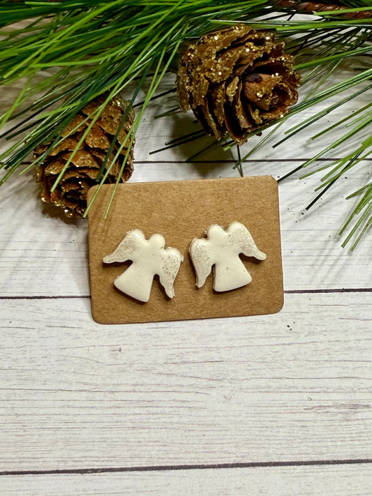 Angel Polymer Clay Stud