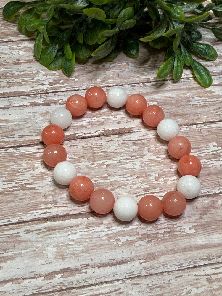 Peach and White Quartz