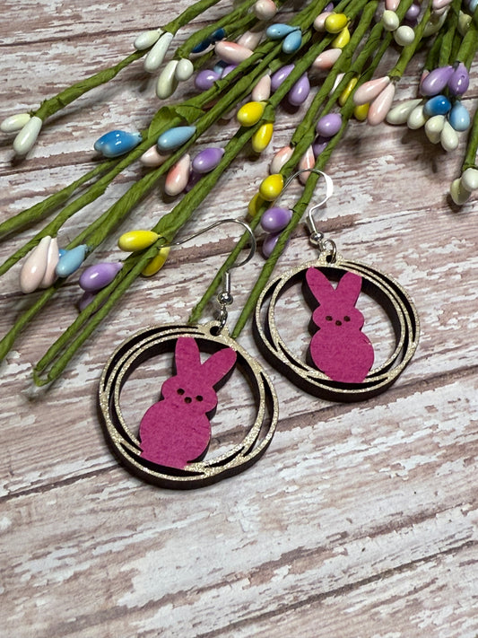 Wood Marshmallow Bunnies