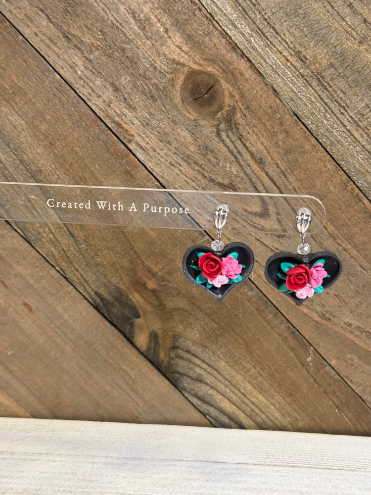 Clay Heart Earrings