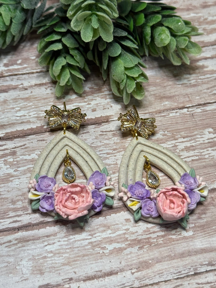 Spring Floral with Rhinestone Accents