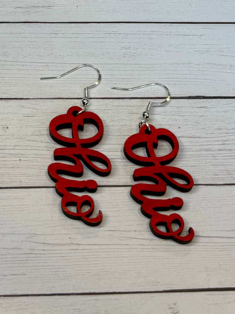 Red Ohio Earrings
