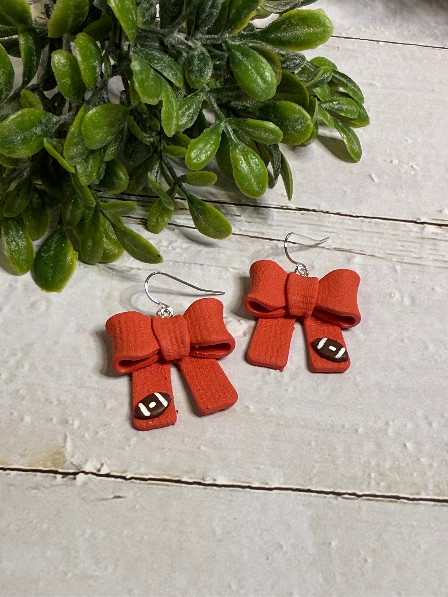 Orange Bow with Football
