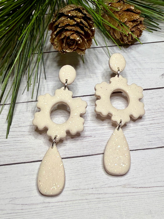 Sparkle Snowflake Dangles