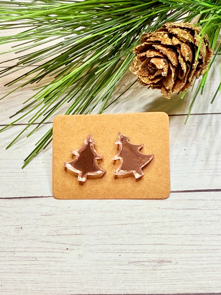 Rose Gold Tree Studs