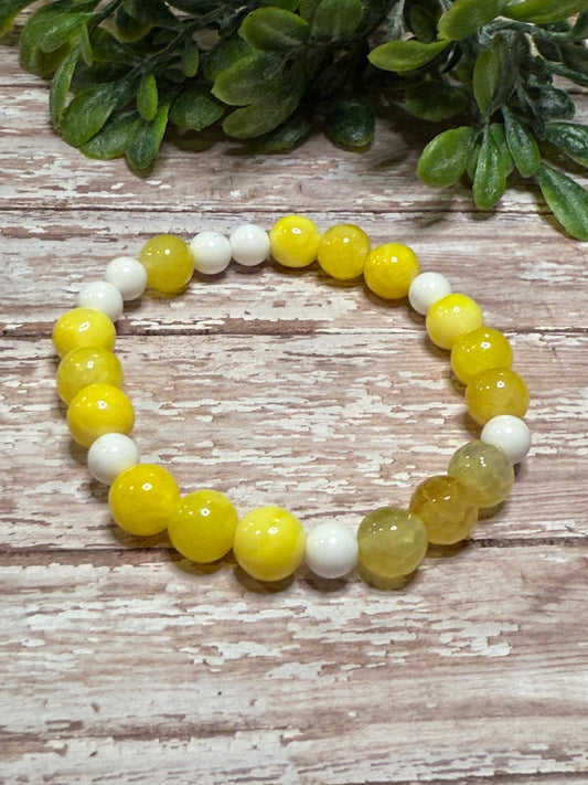 Yellow Agate and White