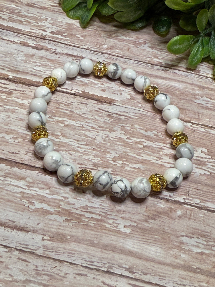 Howlite and Gold