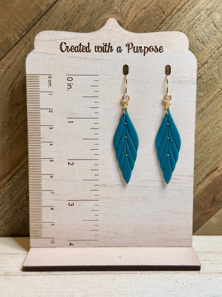 Teal Statement Earring