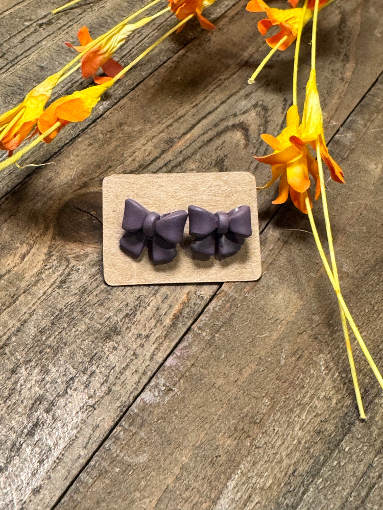 Plum Bow Studs