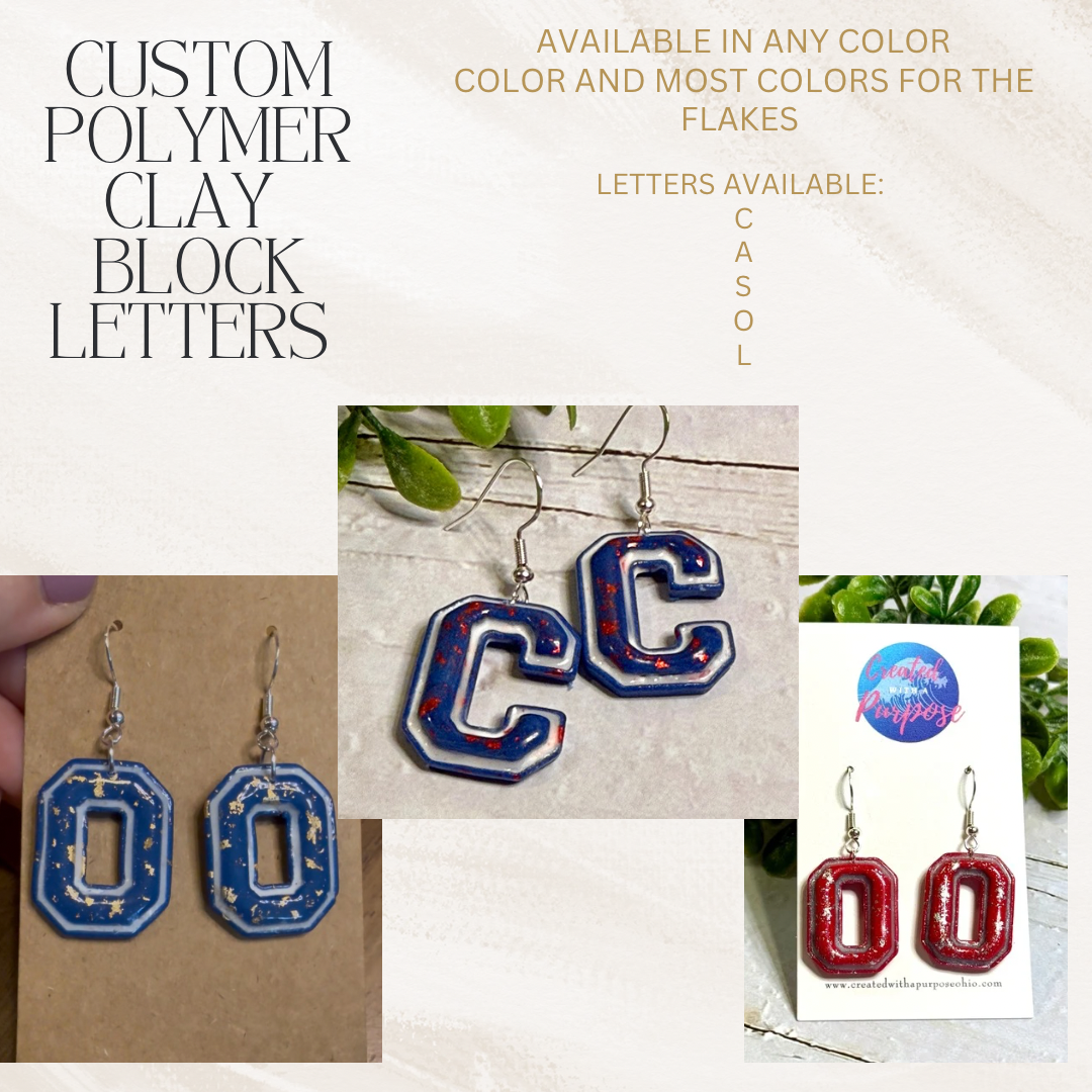 Polymer Clay Block Letters