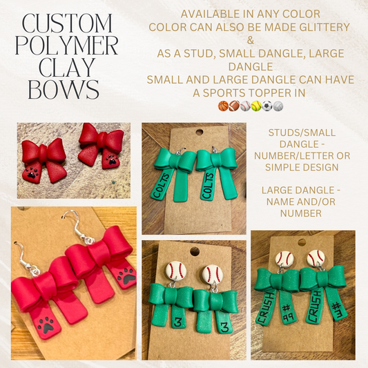 Custom Polymer Clay Bows