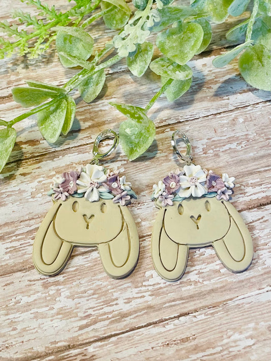 Neutral and Purple Bunny Silver